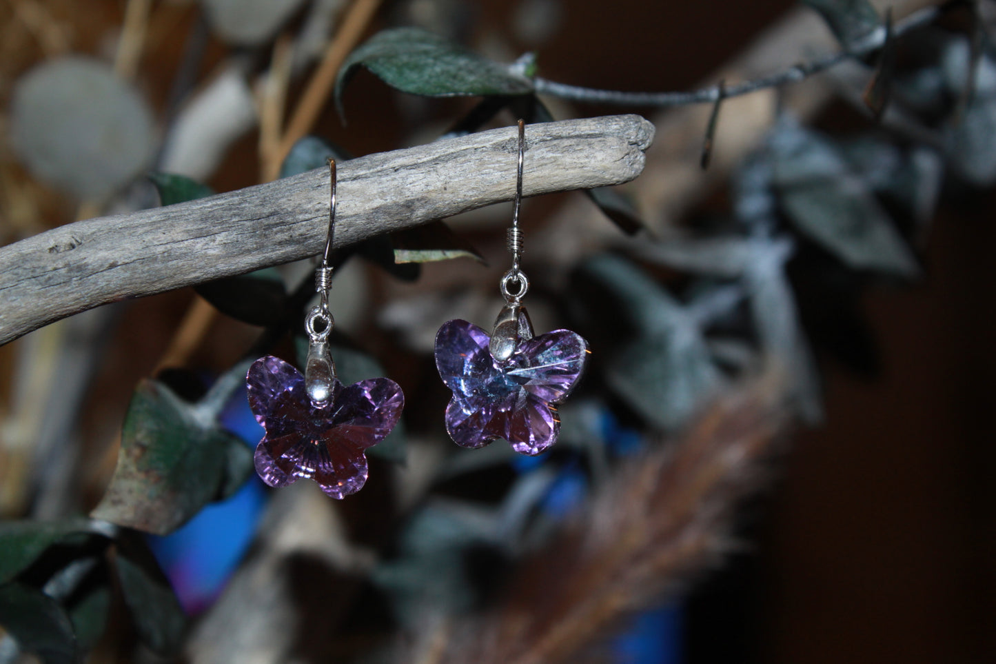 Aros Mariposa Cristal