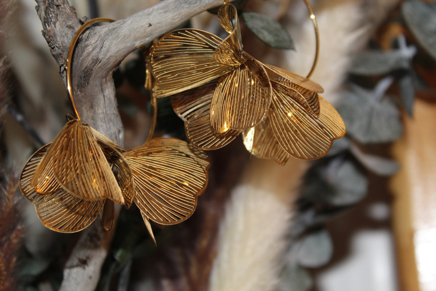 Aros Gold Flor Colgante