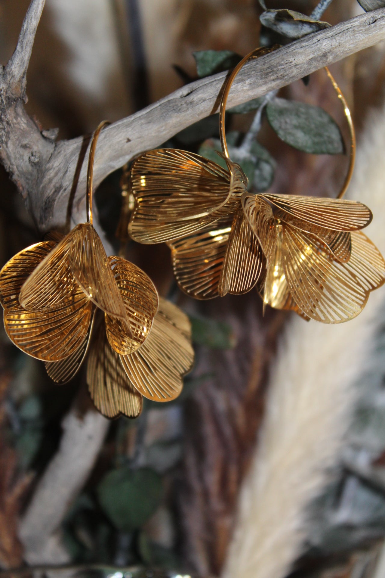 Aros Gold Flor Colgante