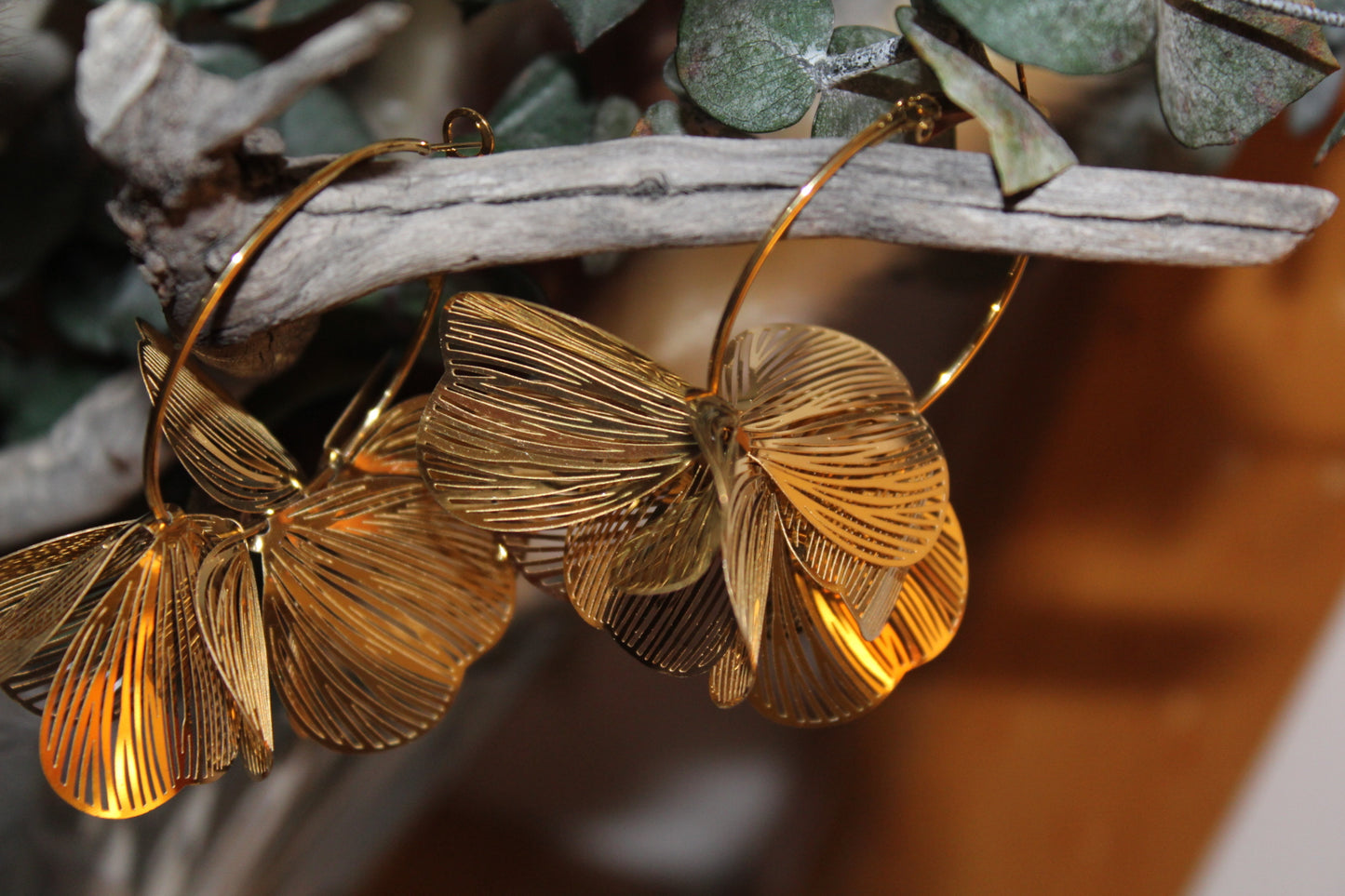 Aros Gold Flor Colgante