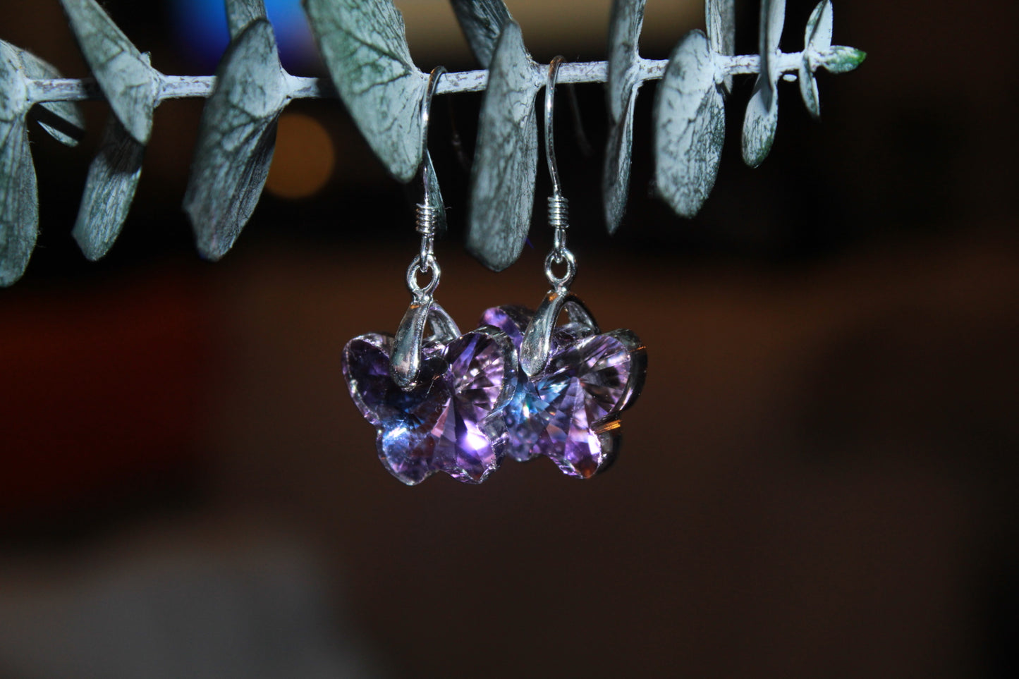 Aros Mariposa Cristal